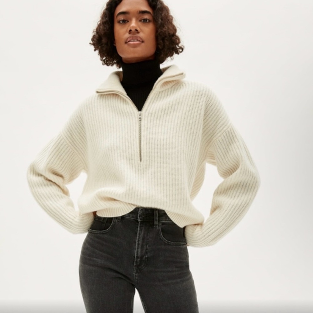 EVERLANE Half-Zip Sweater in Merino Wool